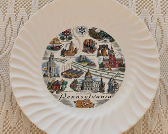 Pennsylvania Vintage Souvenir Plate W1.147