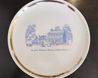 The John Dickerson Mansion 1740 Dover Delaware Souvenir Plate W1.189