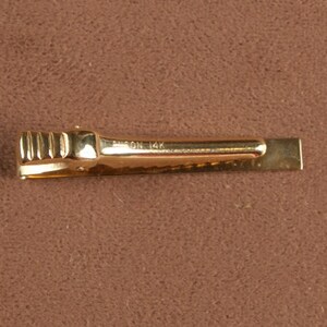 Vintage Anson 14K Gold Tie Bar with Diamond Accent dixon image 2
