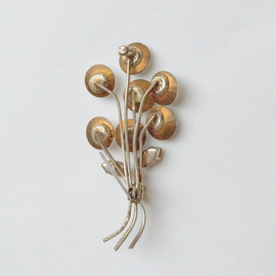 Spinel Floral Spray Pin - image 2