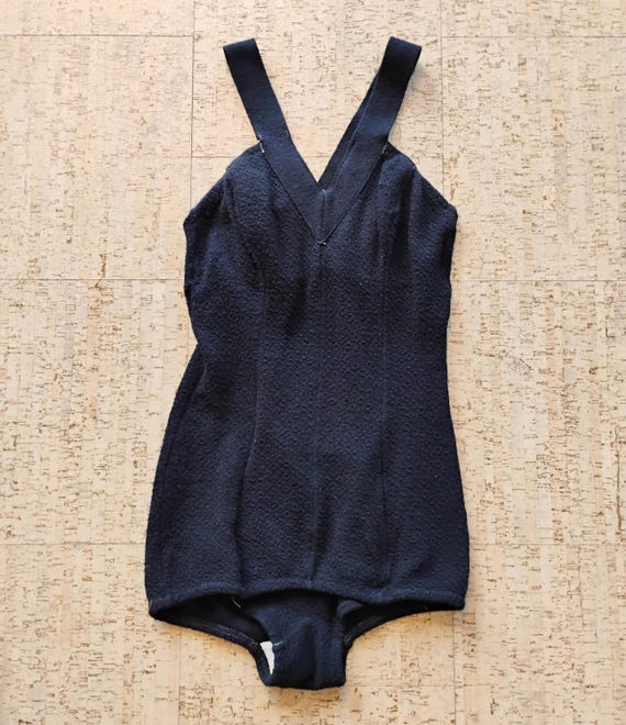 Antique Navy Wool Swimsuit SW-9