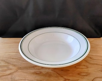 Homer Laughlin Best China Large Green Striped Vintage Bowl TWSLB-7