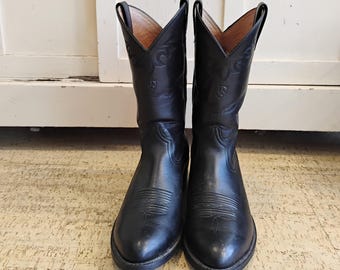 Ariat Vintage Black Leather Boots Size 12D