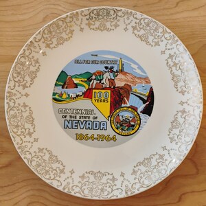 Centennial Nevada Souvenir Plate W1.80
