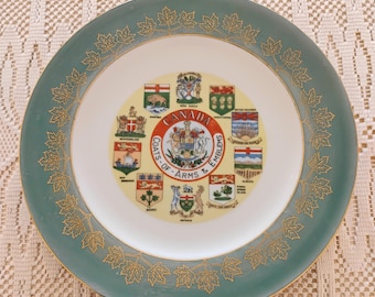 Canada Coats of Arms & Emblems Souvenir Plate W1.136