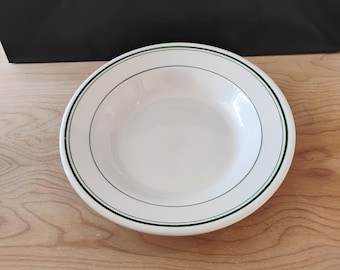 Homer Laughlin Best China Large Green Striped Vintage Bowl TWSLB-3