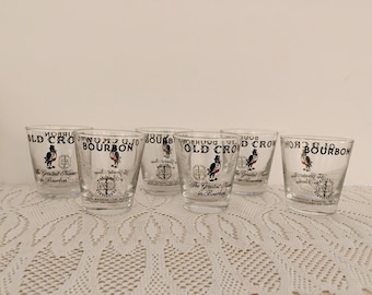 Set of 6 Old Crow Highball Glasses TWSBW-53