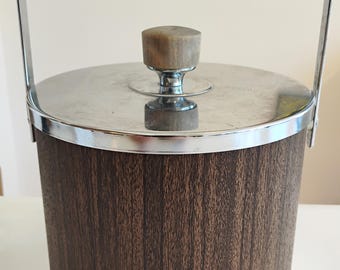Vintage Wood Grain Kromex Ice Bucket TWSBW-5