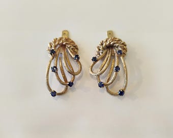14K Sapphire Earrings TWS1