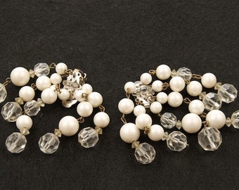 Marvella Pearl and Crystal Cha Cha Earrings