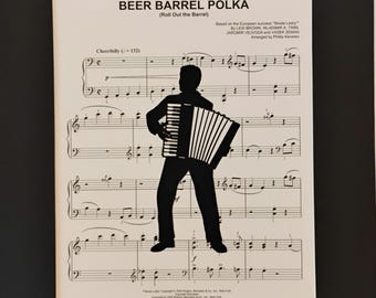 Beer Barrel Polka Silhouette by David Jenkins DBJ3485 original art