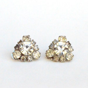Amazing Oversized Rhinestone clip on Earrings