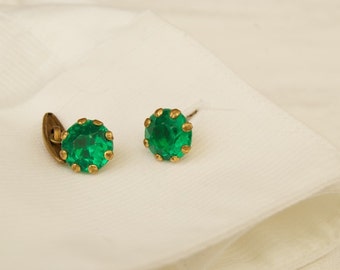 Beautiful Green Stone Cufflinks