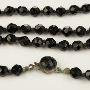 SALE WAS 250 Beautiful Gatsby Style Long Jet Bead Necklace SALE was 300 image 1