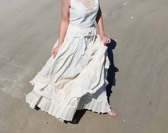 Upcycled Lace & Victorian Skirt