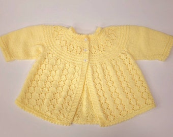 Zitronengelb Handgestrickt BabyPullover