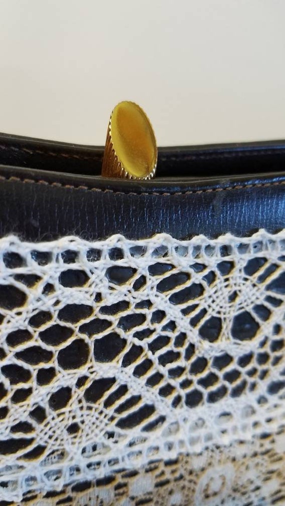 Upcycled lace handbag, midcentury bag by Dorian m… - image 6