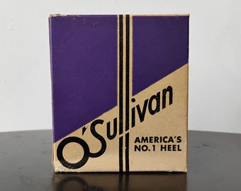 Dead Stock O'Sullivan 5/8" Loafer Black 11 Rubber Heel Set