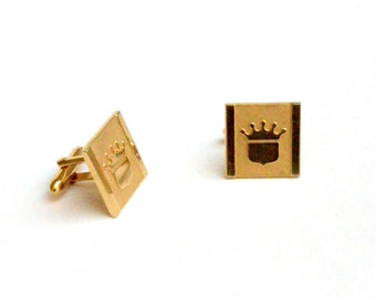 Crown Golden Cufflinks