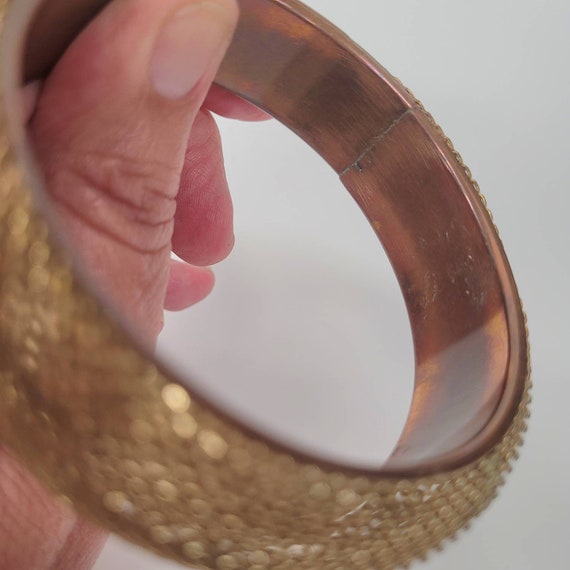 Brass Mesh Bangle Bracelet - image 5