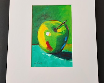 Marge Holtz Apple #107 Original Acrylic on Paper