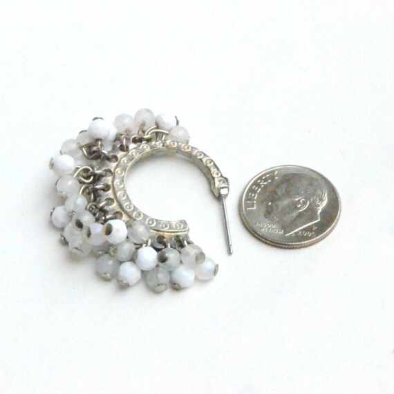 Gray and White Cha-Cha post earrings - image 3