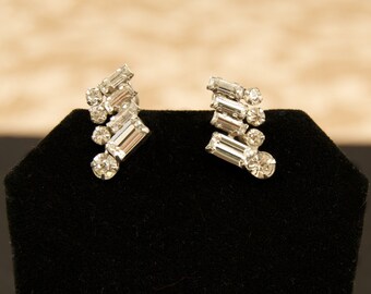 Vintage Rhinestone Screwback Earrings