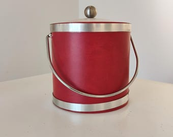 Vintage Red Kraftware Ice Bucket TWSBW-36