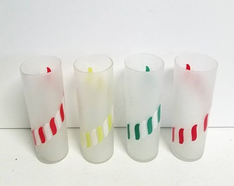 Vintage Frosted Glassware (Set of Four)