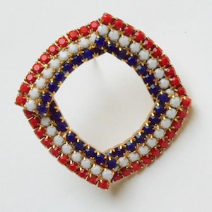 Red White & Blue brooch