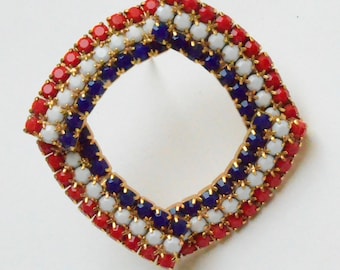 Red White & Blue brooch