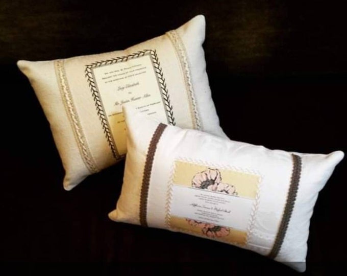 Featured listing image: Personalized Wedding Pillow -Custom made by Theresa Wells Stifel