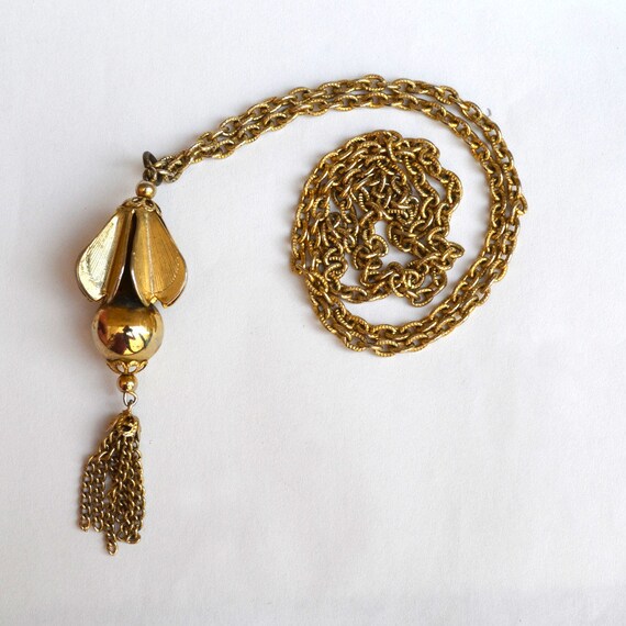 Brass Drop Pendant and Chain