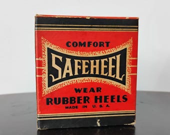 Vintage Dead Stock Safeheel Rubber Heels Boys 2 Neutral