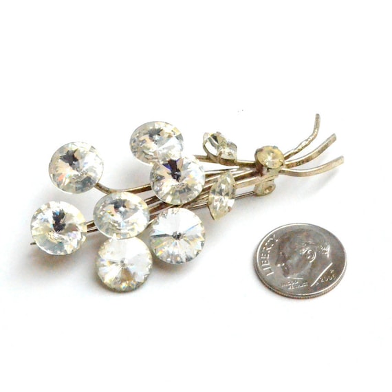 Spinel Floral Spray Pin - image 4