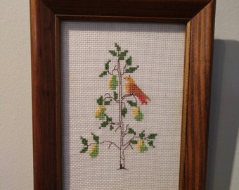 Counted Cross Stitch Holiday Picture, Christmas