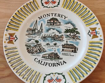 Monterey California Souvenir Plate W1.109