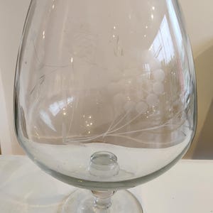 Etched Glass Vintage Cocktail Pitcher Snifter TWSBW-17