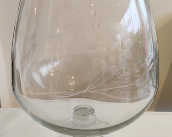 Etched Glass Vintage Cocktail Pitcher Snifter TWSBW-17