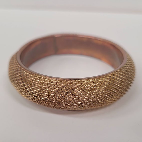 Brass Mesh Bangle Bracelet - image 2