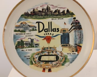 Dallas Texas Souvenir Plate W1.42