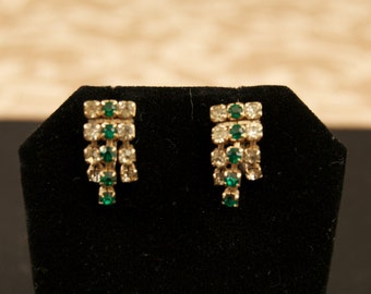 Vintage Rhinestone Clip Earrings