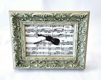 Violin Mini Silhouette by David Jenkins DBJ3544 framed original art