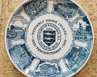 Westerly Rhode Island Tercentenary 1669-1969 Souvenir Plate W1.124