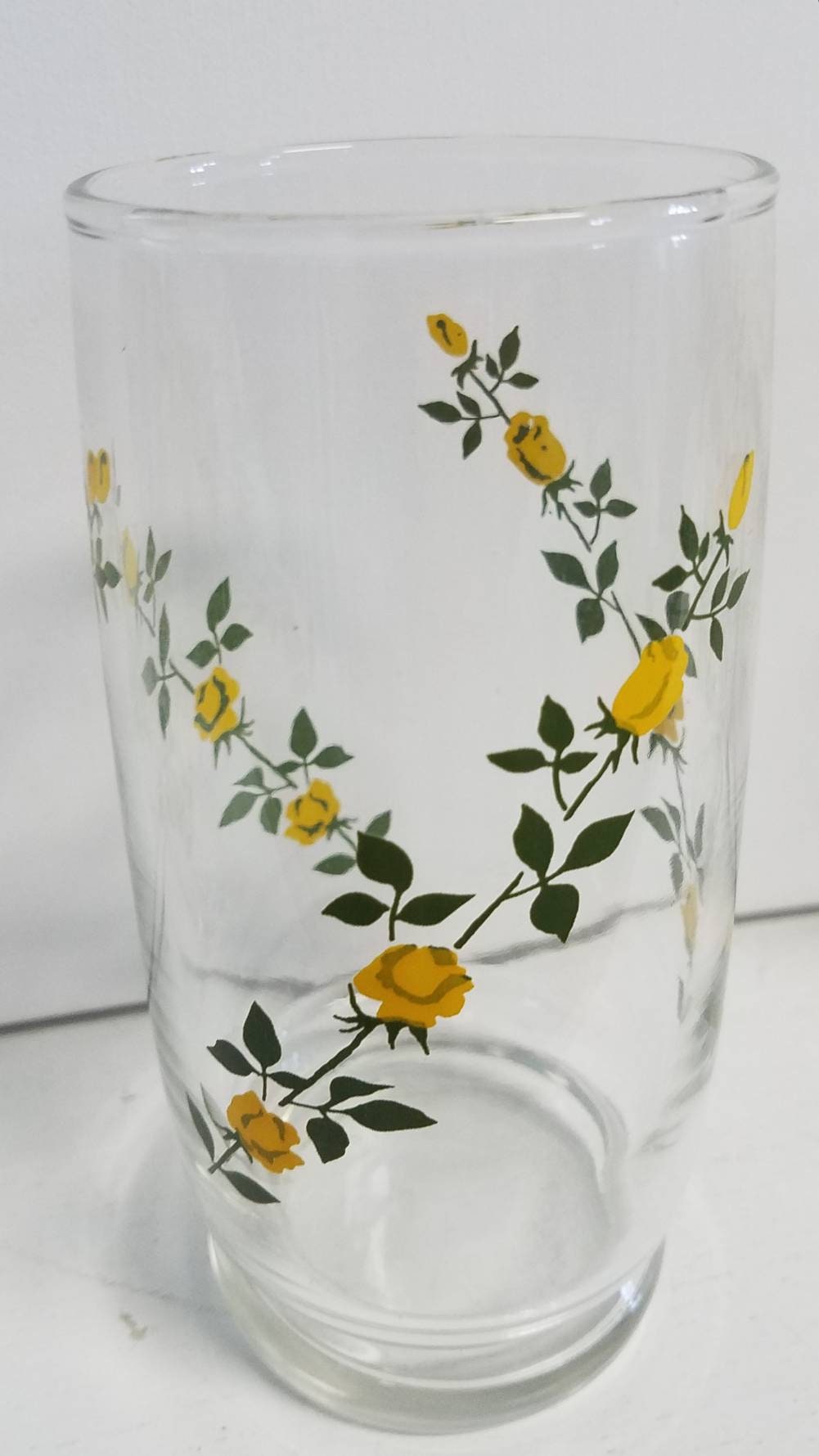 vintage rose drinking glasses