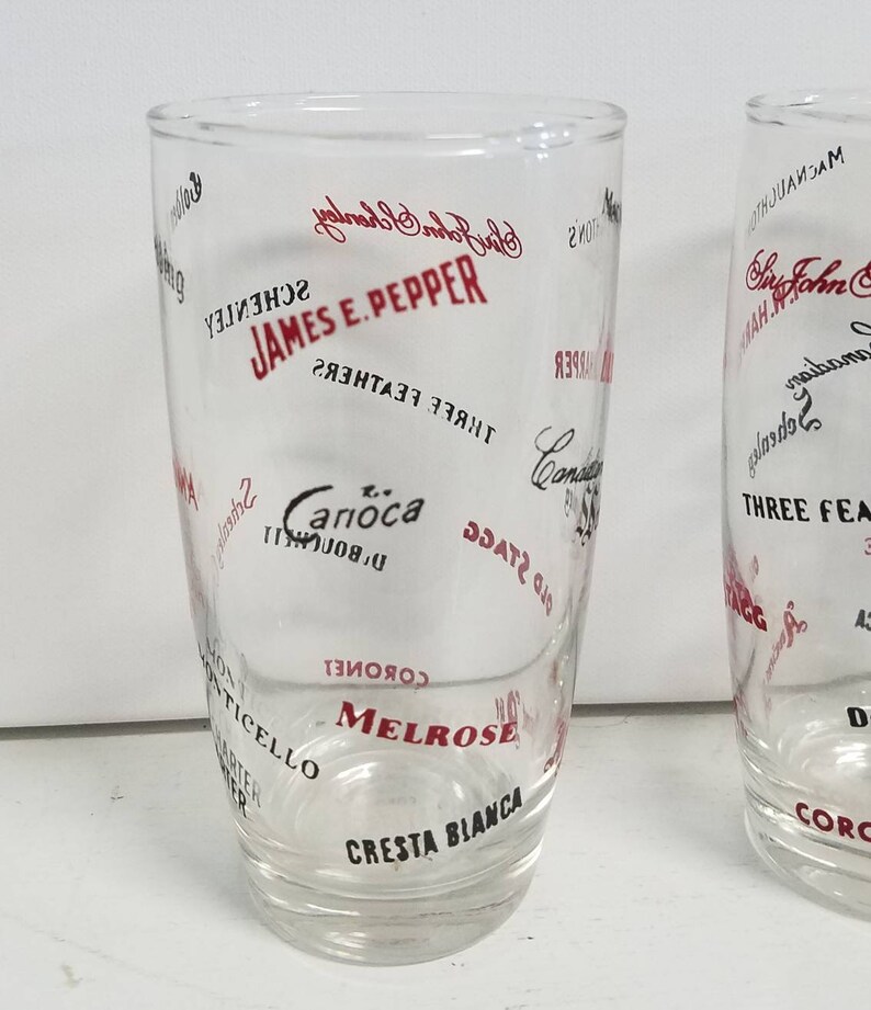 Retro Cool Schenley Bar Glasses Set of 4 image 3