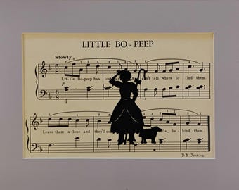 Little Bo-Peep Silhouette by David Jenkins DBJ3129 original art