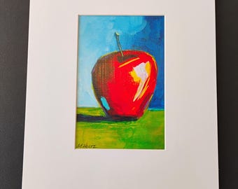 Marge Holtz Apple #108 Original Acrylic on Paper