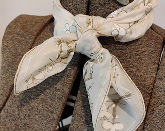 Vera Newmann Square Sakura Silk Scarf - cherry blossom motif