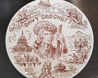 Harmony House Davy Crockett Vintage Souvenir Plate W1.166